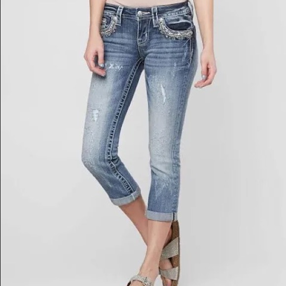 Miss Me Women’s Signature Cropped Jeans - Picture 3 of 4
